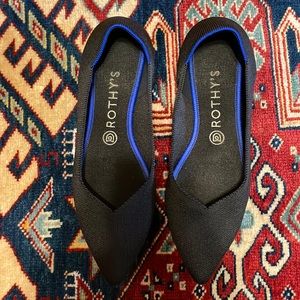 Rothy’s black “the point” flats size 9.5